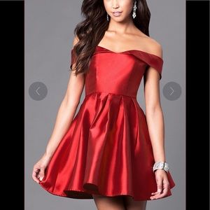 Satin Off-the-Shoulder Dress